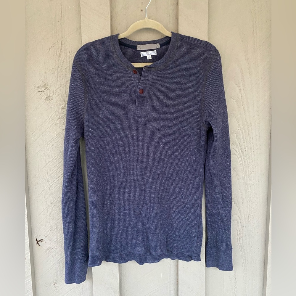 Wallace and Barnes J. Crew Henley Long Sleeve Shirt Mens Medium